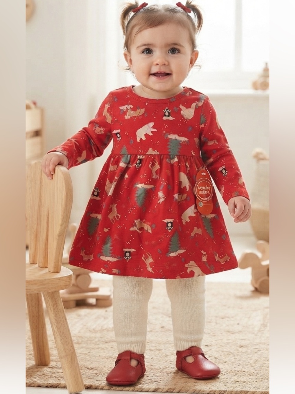 WONDER nation Baby girl red dress size 12M new with tag